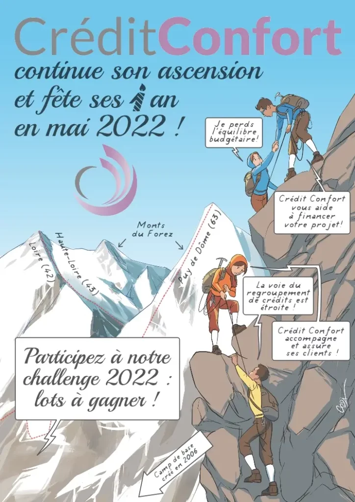 Communication_visuelle 8 affichette 1 an Credit confort