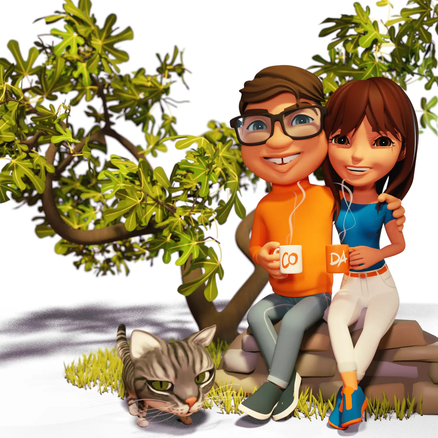 Qui sommes-nous 1 Qui sommes-nous ? Les CoDa, Corinne et David, avec notre chat Grogri.