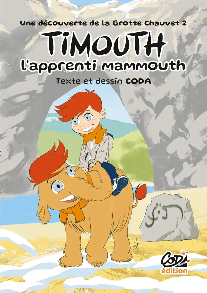 Tim sur le dos de Timouth devant le Pont d’Arc.