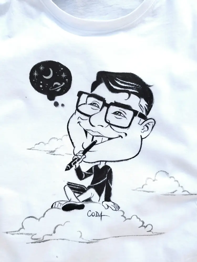 t shirt caricature David motif